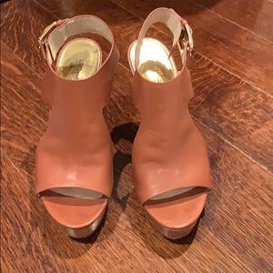 Michael kors leather wedges